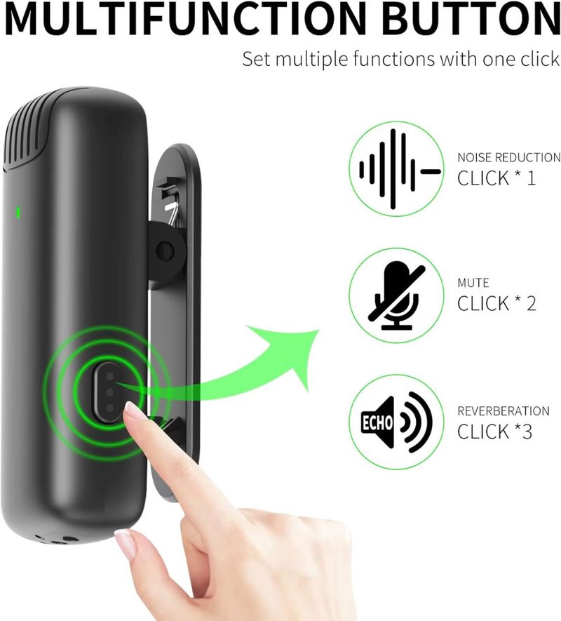 AGINDUSTRY J13 Wireless Microphone with Charging Case - Image 3