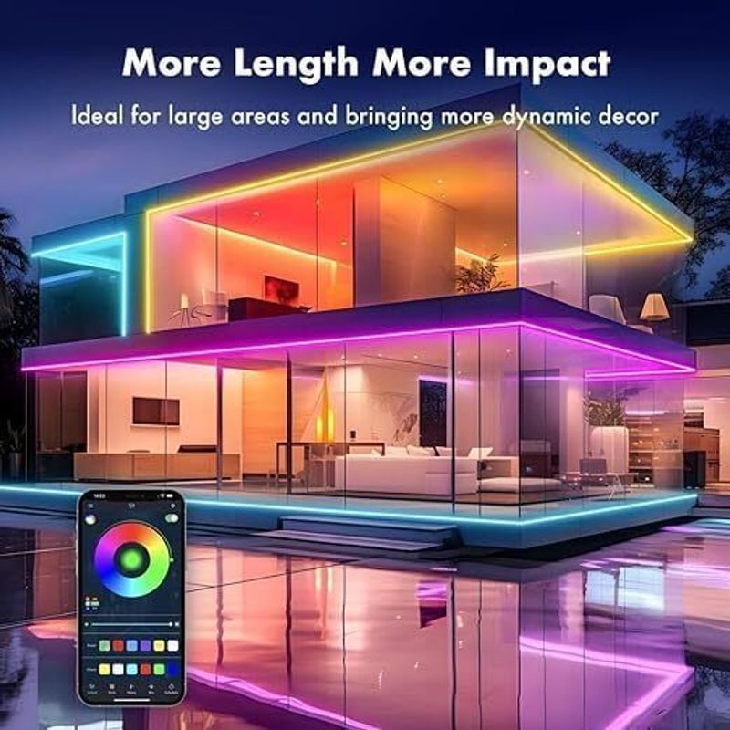 Kavyashine Neon Rope Lights 16.4FT RGB LED Strip - Image 5