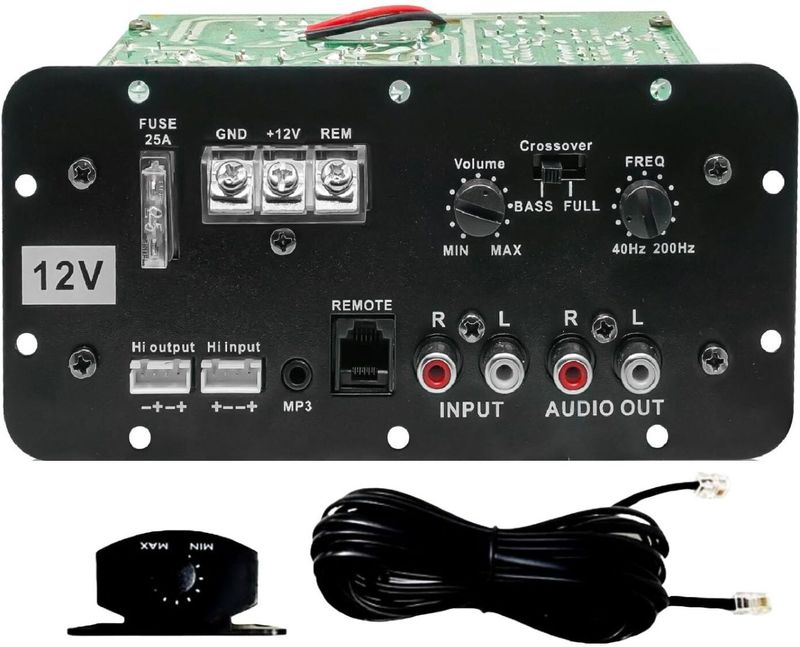 Powerlink 12V 120W Car Amplifier with Sub Woofer Kit - Image 2