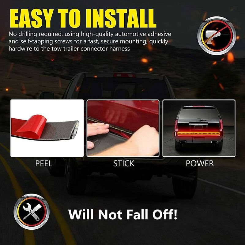Selifaur Car Brake Turn Signal LED Strip Light - Image 5