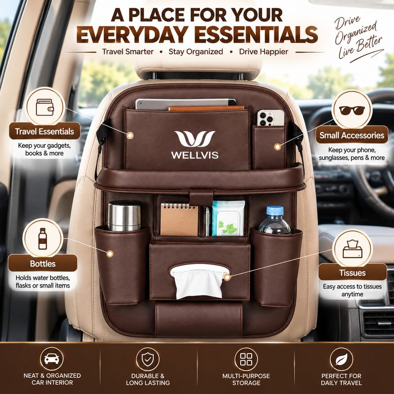 Wellvis 7D PREMIUM Car Seat Organizer - Image 6