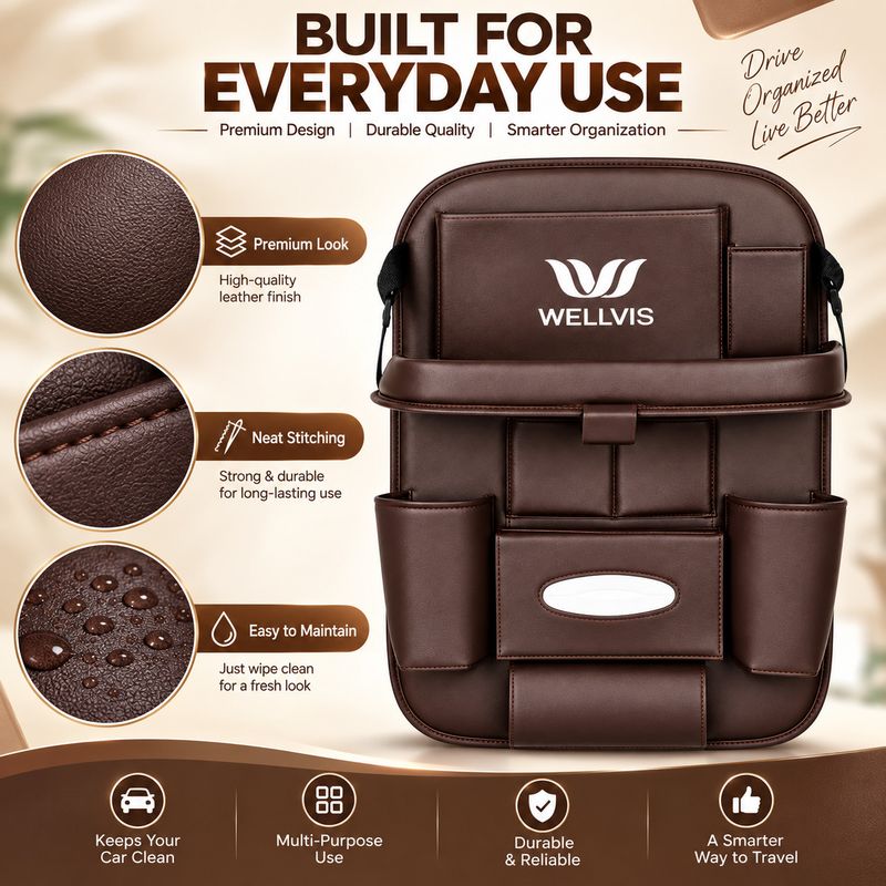 Wellvis 7D PREMIUM Car Seat Organizer - Image 5