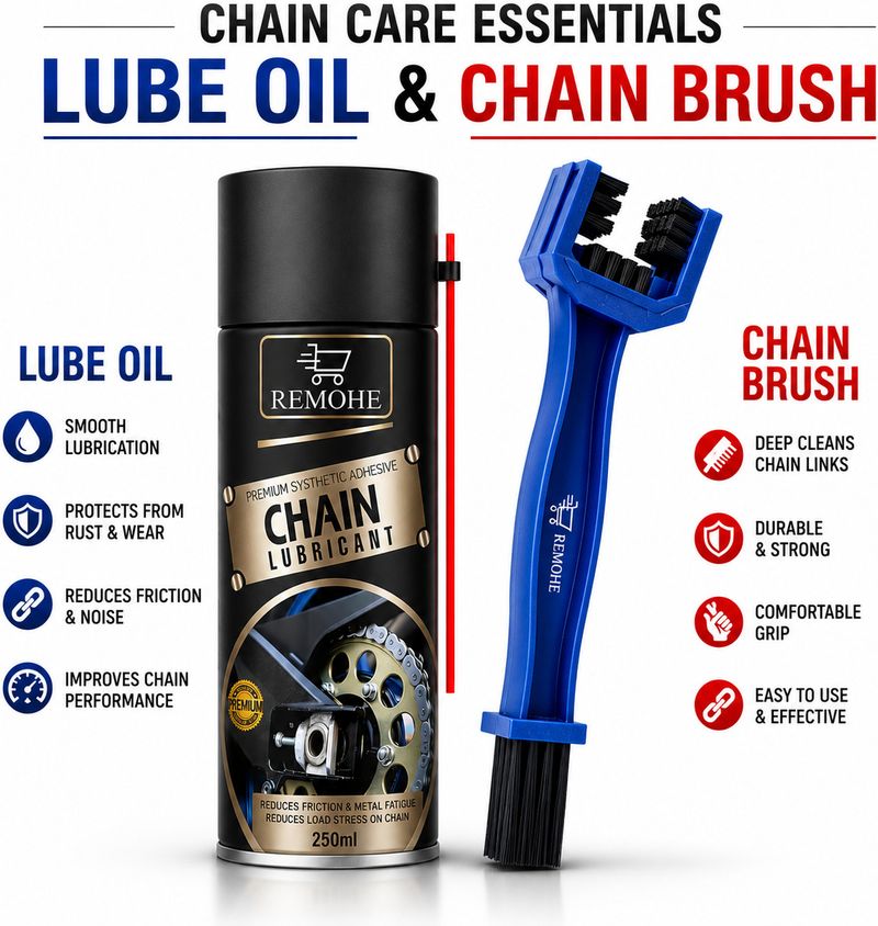 Remohe Chain Lube with Brush and Cloth - Image 3