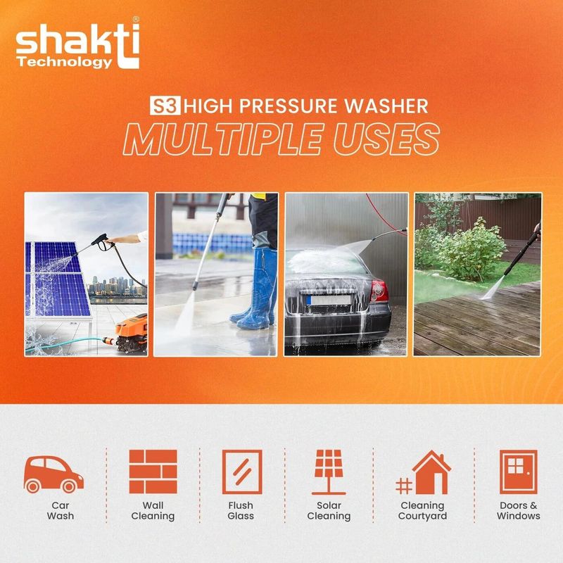 Shakti Technology 1800W 120 Bar Pressure Washer - Image 5