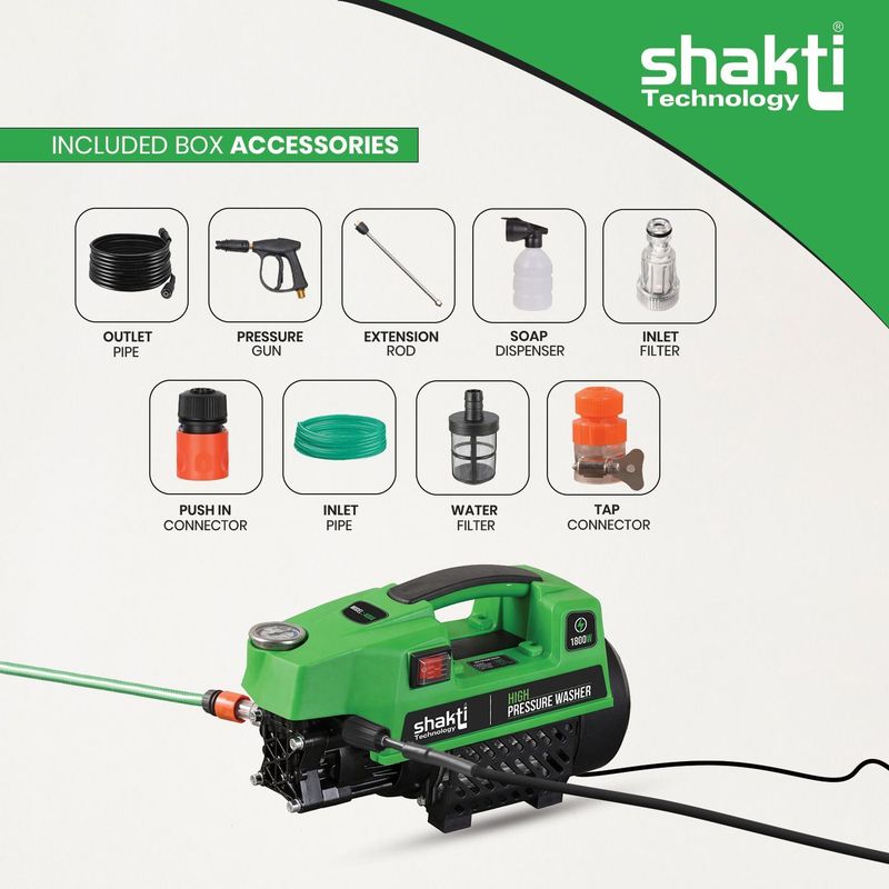 Shakti Technology 1800W 120 Bar Pressure Washer - Image 6