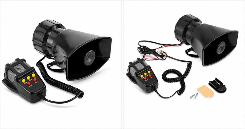 Laxmii 7 Tone Siren Horn with Mic Tweeter Car Speaker (80W) - Image 6