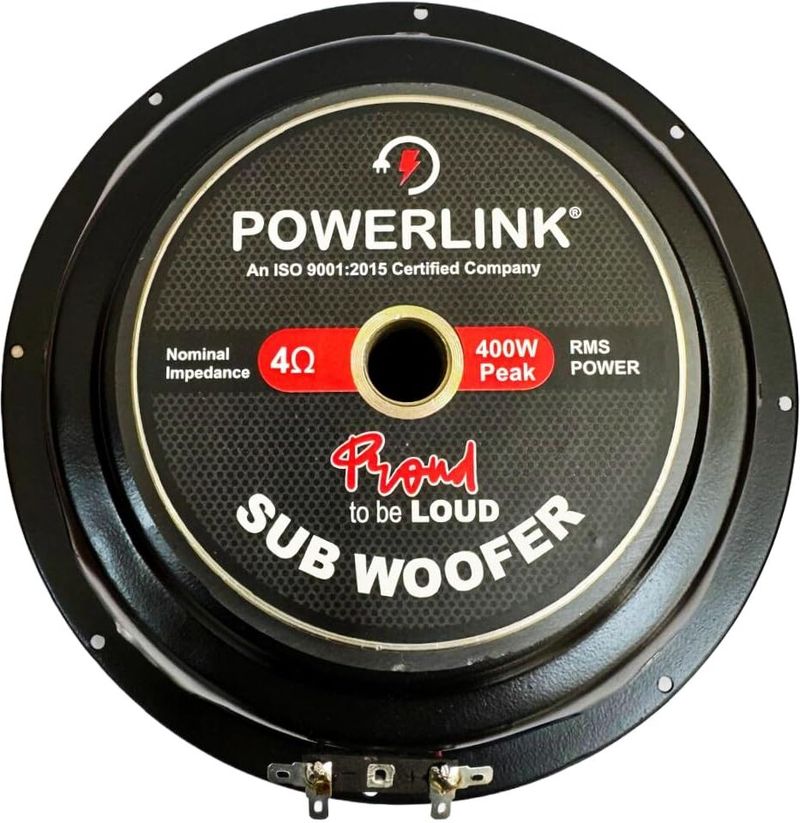 Powerlink 10" Orange Subwoofer 400W Peak - Image 3