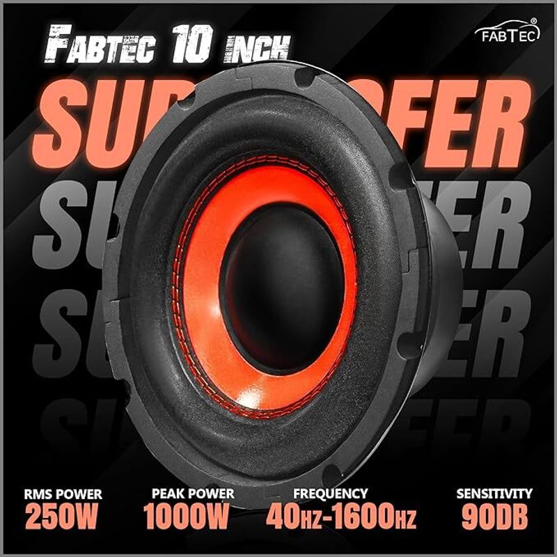 FABTEC 10 Inch 250W RMS Subwoofer - Image 4