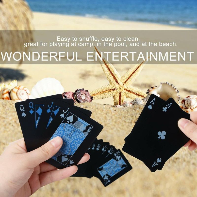 SHUANG YOU Unique Black Waterproof Playing Cards - Image 2
