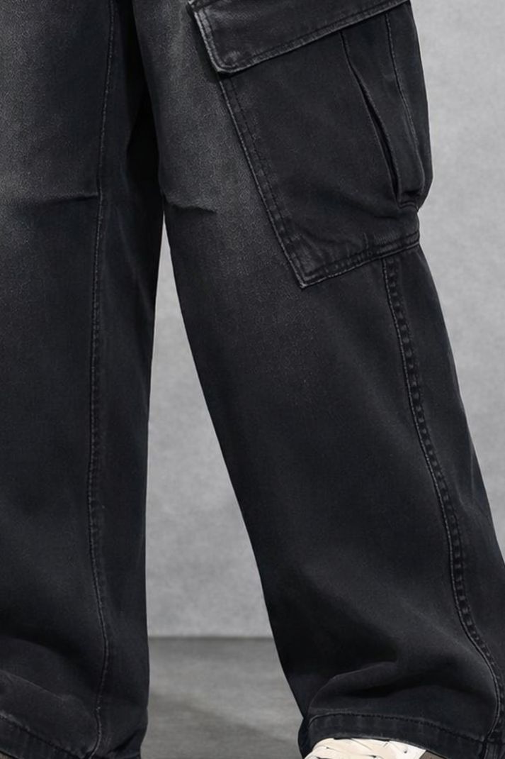 BREXX Men Straight Fit Mid Rise Black Jeans - Image 5