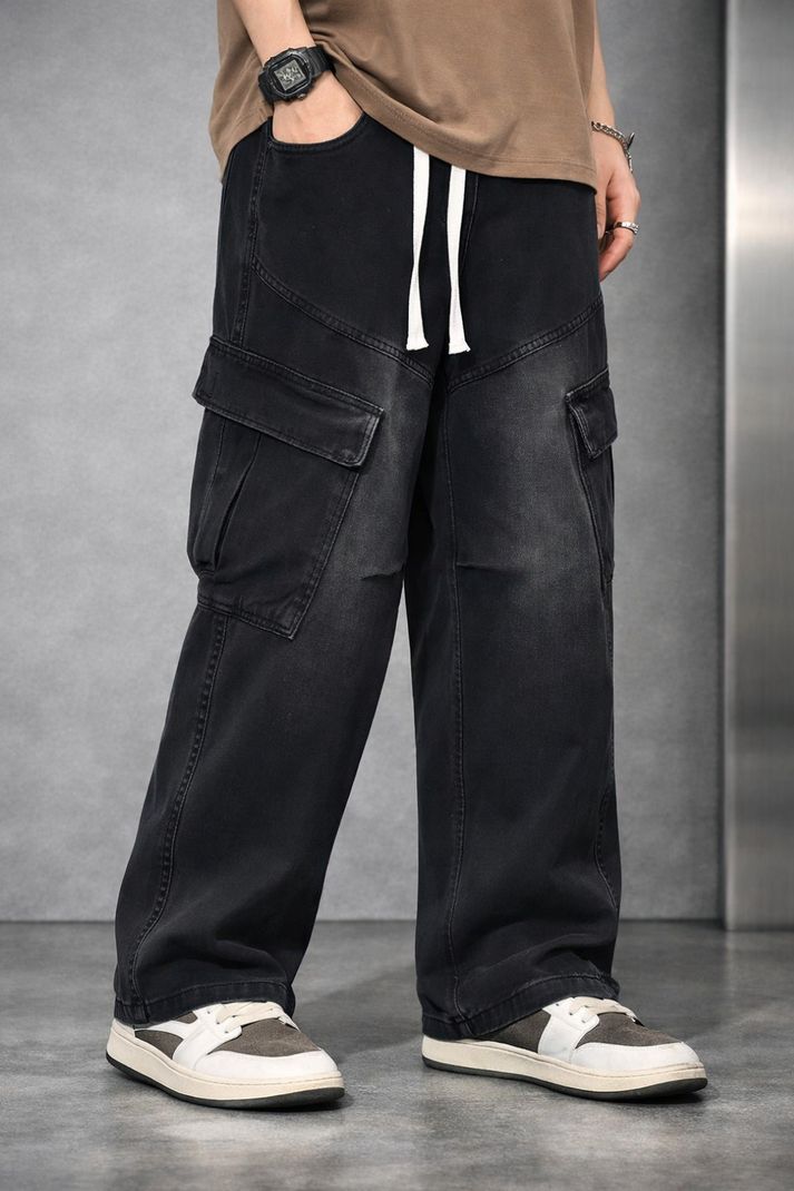 BREXX Men Straight Fit Mid Rise Black Jeans - Image 6
