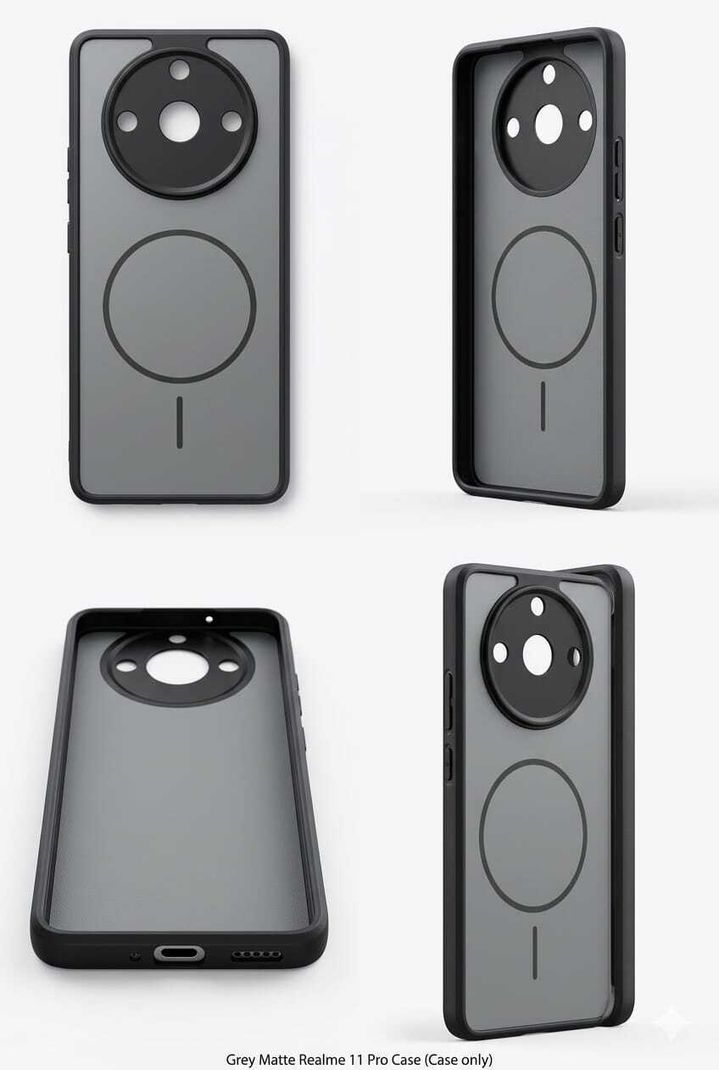 ARSAH Back Cover for Realme 11 Pro Black - Image 3
