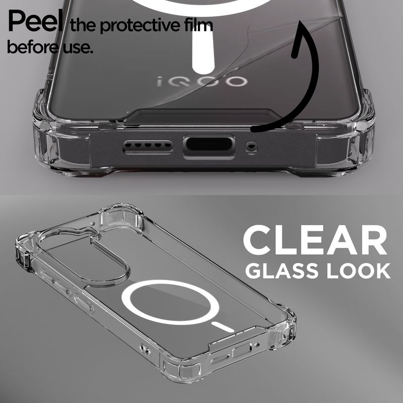 Pikkme Transparent Grip Case for IQOO Z9s 5G - Image 4