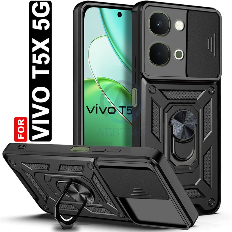 AESTMO Back Cover for Vivo T5X 5G Black - Image 2