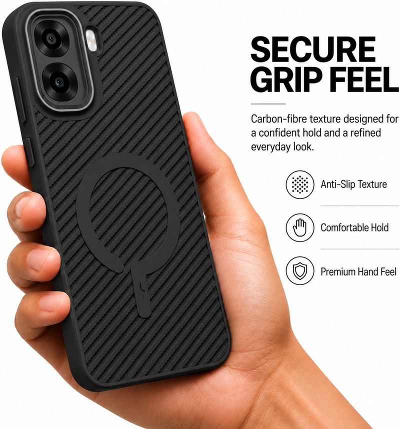 ArmourPro Carbon Fiber Magsafe Case for OPPO A6x 5G - Image 6