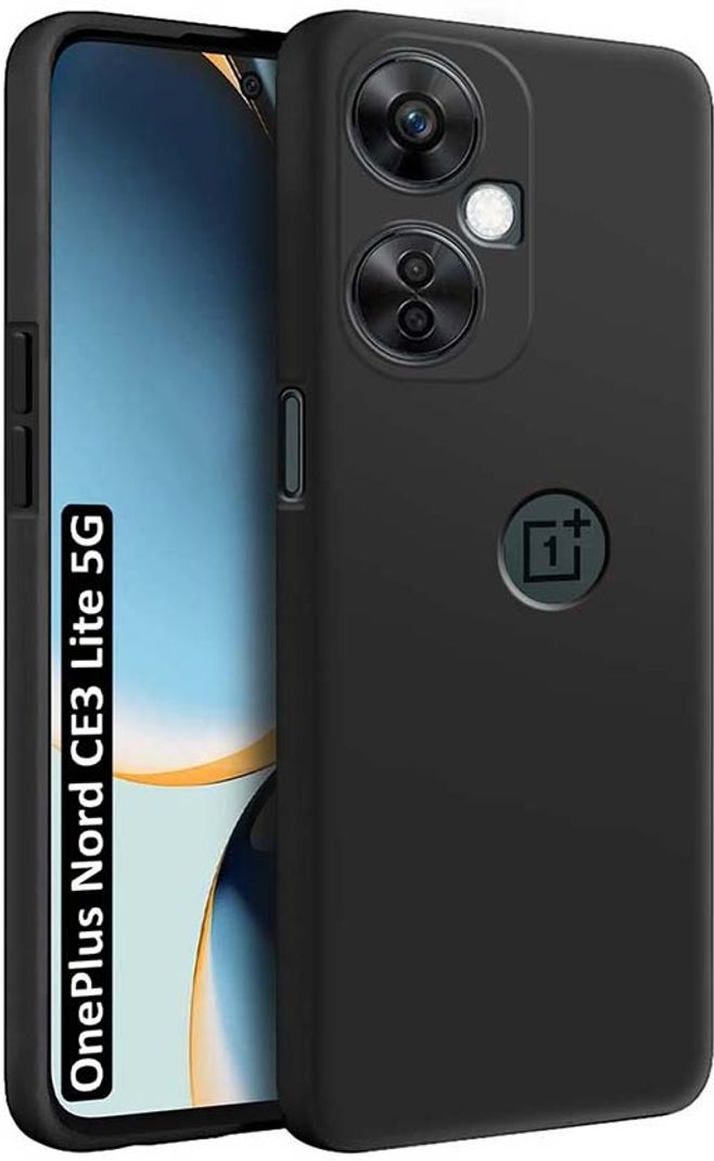 Nainz Back Cover for OnePlus Nord CE 3 Lite 5G Black - Image 3