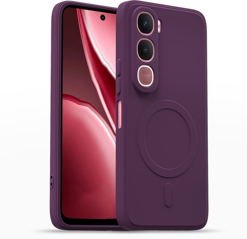 GLOBAL NOMAD Back Cover for Vivo Y31 5G (Purple, Grip Case, Silicon) - Image 2
