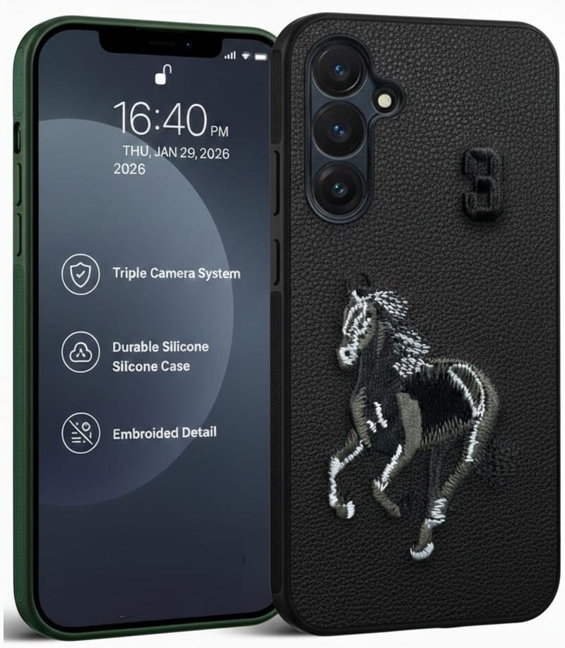 Rwm Back Cover for Samsung Galaxy M15 / F15 / M15 5G Prime Edition Sleek & Stylish Pu Leather (Black, Shock Proof, Leather, Pack of: 1) - Image 2