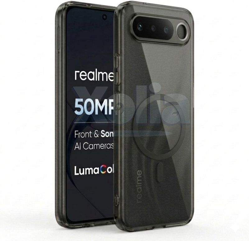 Xolia Anti Yellow Back Cover for Realme 16 5G, Black - Image 2