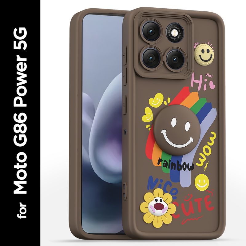 Pikkme Back Cover for Motorola Moto G86 Power 5G Brown - Image 2