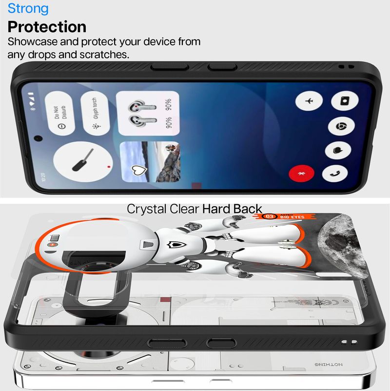 Kapaver Back Cover for Nothing Phone (3a) (Black, Shock Proof, Plastic, Polycarbonate, Pack of: 1) - Image 4