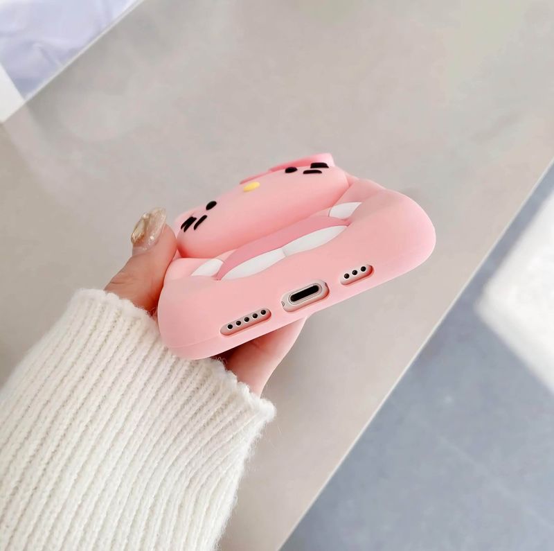 i S 3D Cartoon Hello Kitty Back Cover for iPhone 16 Pro Max (Pink) - Image 8