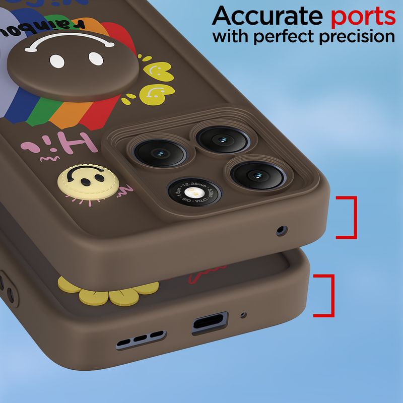 Pikkme Back Cover for Motorola Moto G86 Power 5G Brown - Image 5