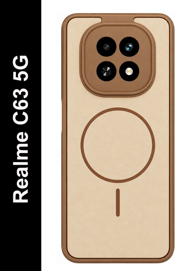 Regolith Back Cover for realme C63 5G, Brown, Pack of 1 - Image 3