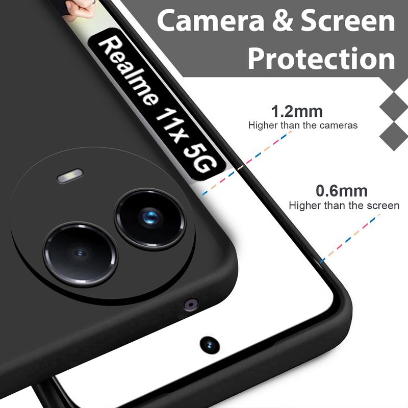 Nainz Realme 11x 5G Black Grip Case - Image 3