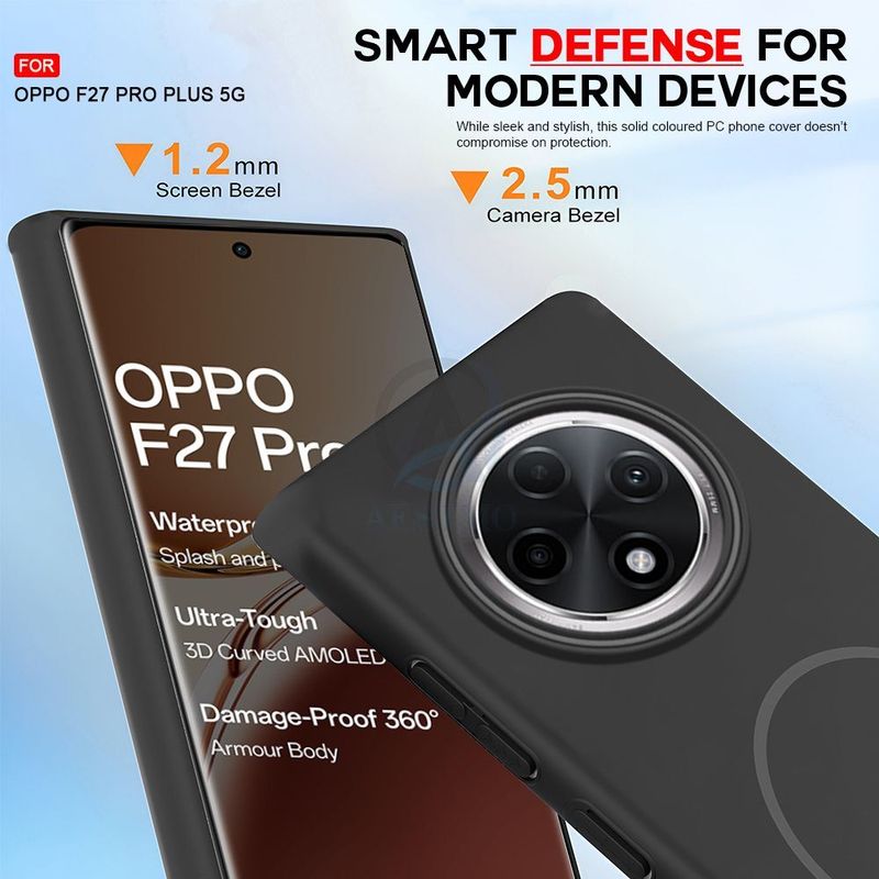 AESTMO Back Cover for Oppo F27 Pro Plus 5G Black - Image 4