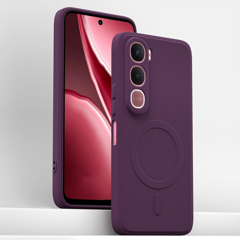 GLOBAL NOMAD Back Cover for Vivo Y31 5G (Purple, Grip Case, Silicon) - Image 3