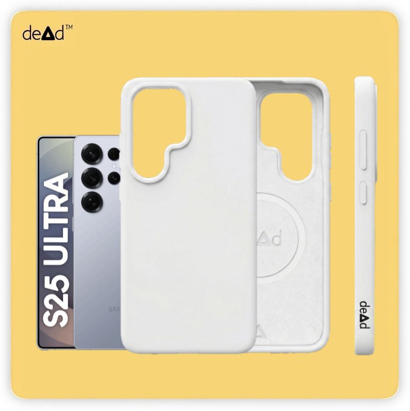 dead Back Cover for Samsung Galaxy S25 Ultra (White, Magsafe, Silicon) - Image 3