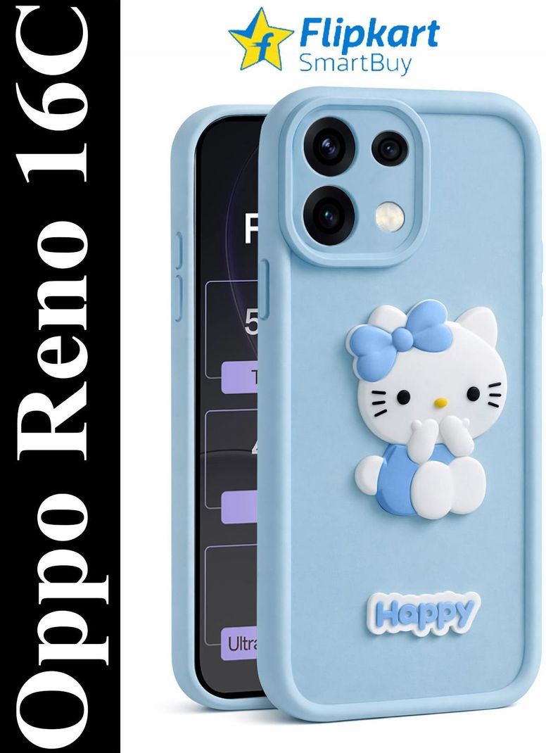 Flipkart SmartBuy Back Cover for Oppo Reno16c (Blue, Flexible, Silicon, Pack of: 1) - Image 3