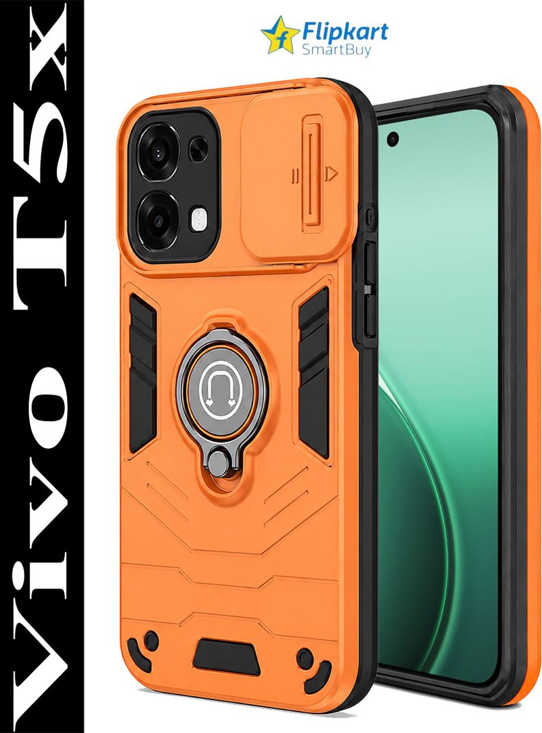 Flipkart SmartBuy Back Cover for vivo T5x 5G (Orange) - Image 3