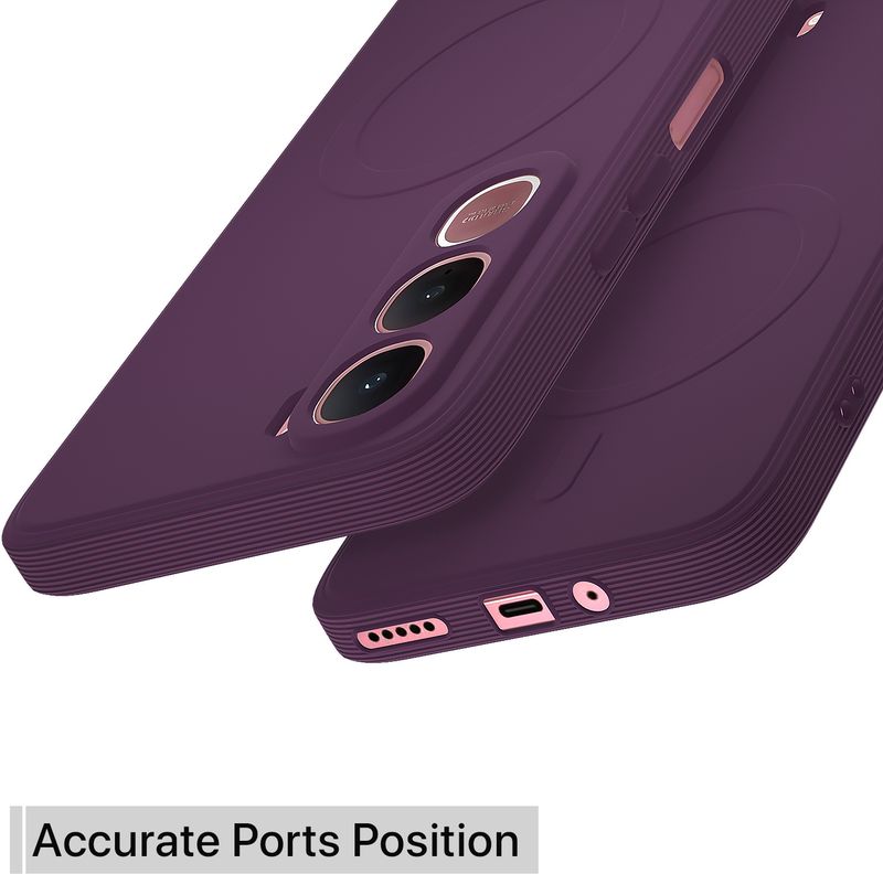 GLOBAL NOMAD Back Cover for Vivo Y31 5G (Purple, Grip Case, Silicon) - Image 5