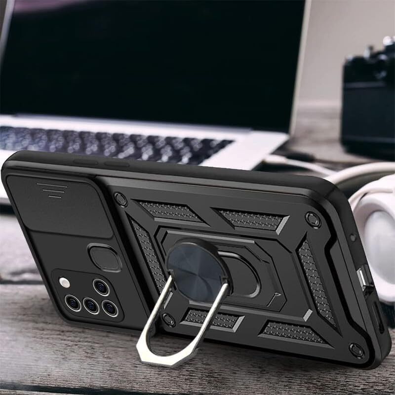 RakshaCase Back Cover for Samsung Galaxy A21s Black - Image 3