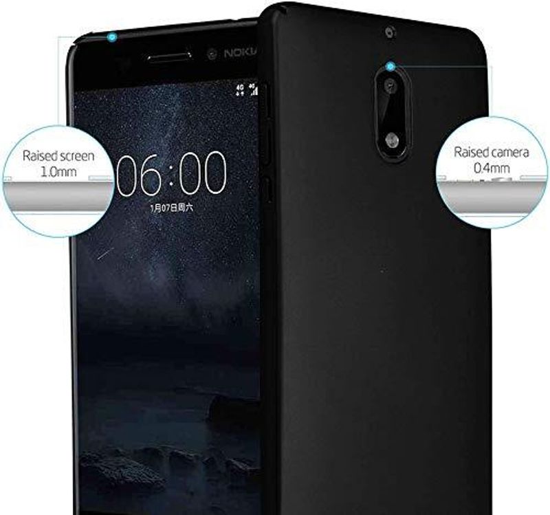 zaperhub Back Cover for Nokia 6 (Black, Silicon) - Image 3