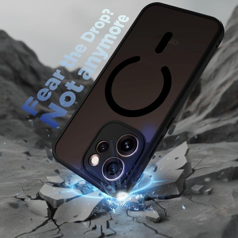 RIGGEAR Back Cover for Oppo Reno15 Pro, Reno 15 Pro 5G (Black, Magsafe, Polycarbonate, Thermoplastic Polyurethane) - Image 5