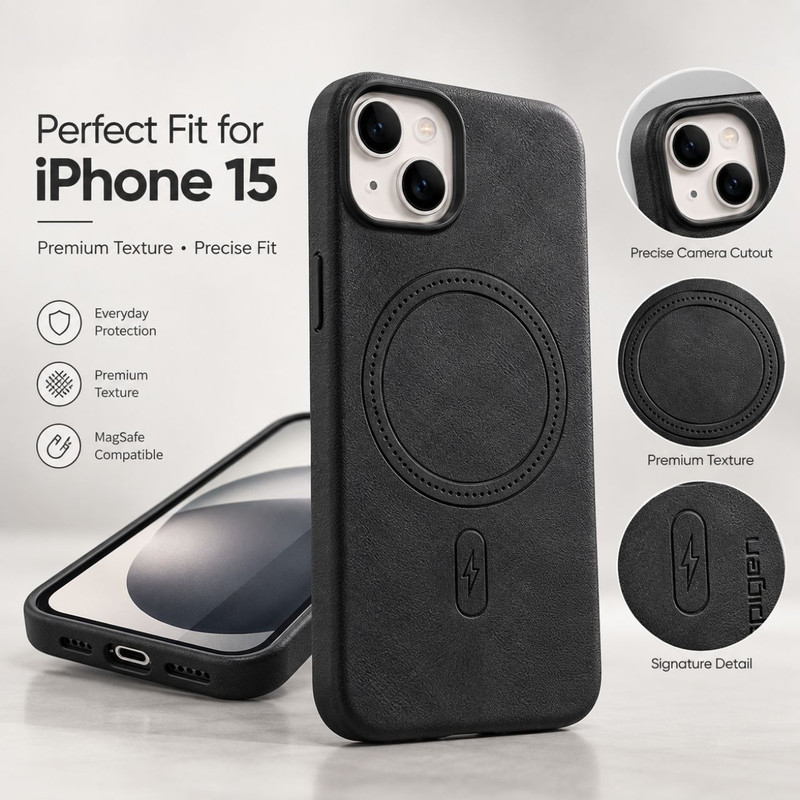 shree divya Back Cover for Apple iPhone 15 (Black, Charging Case, Silicon, Pack of: 1)