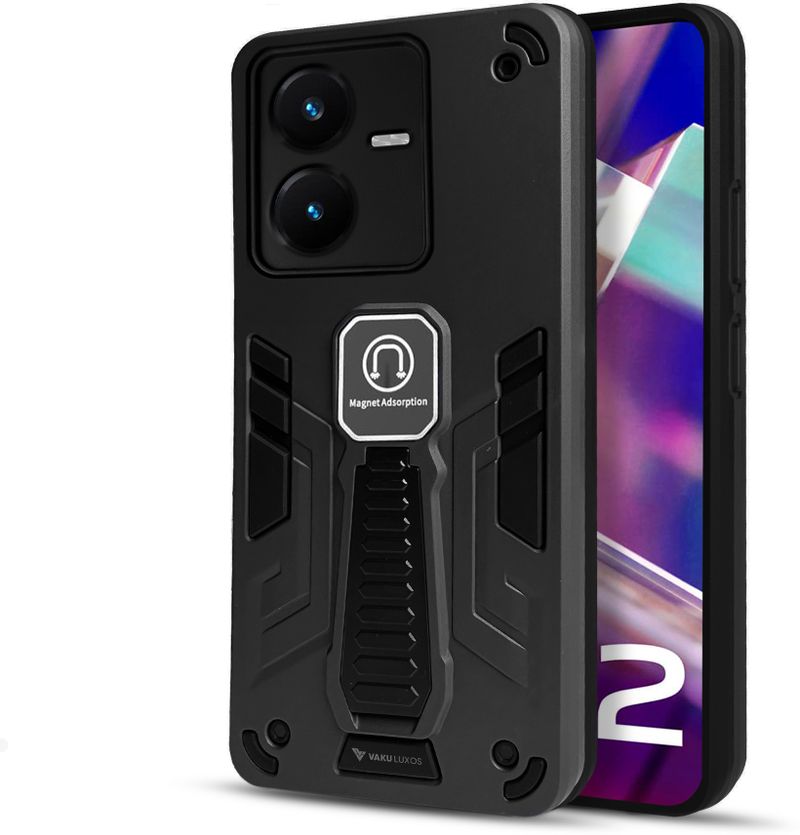 Vaku Luxos Back Cover for Vivo Y22 Black - Image 2