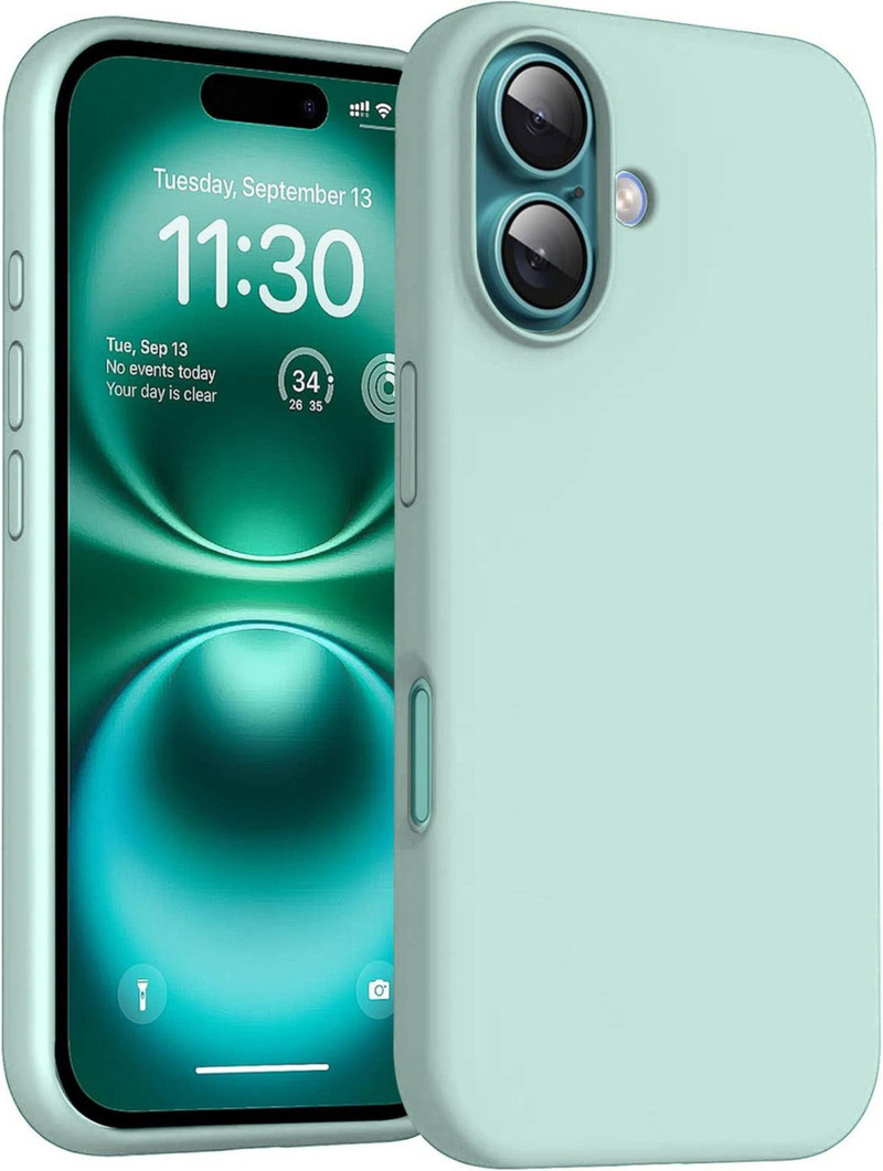 City Soles Back Cover for iphone 16 Green, Grip Case, Silicon, Pack of: 1