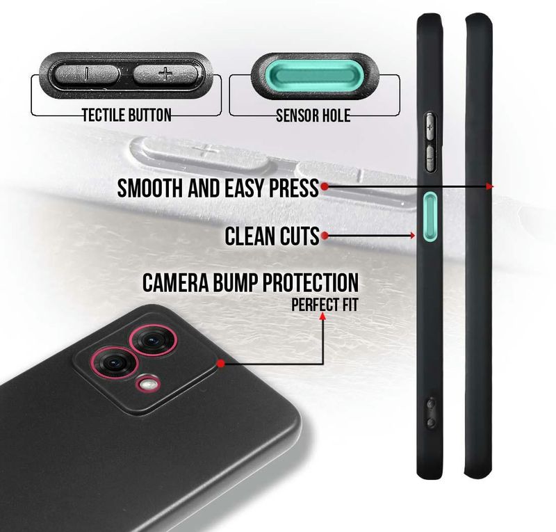 printwhiz Back Cover for Motorola Moto G84 5G Black - Image 4
