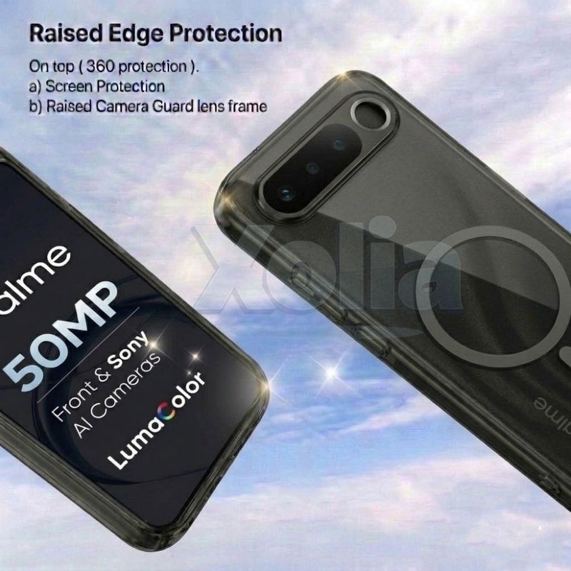 Xolia Anti Yellow Back Cover for Realme 16 5G, Black - Image 3