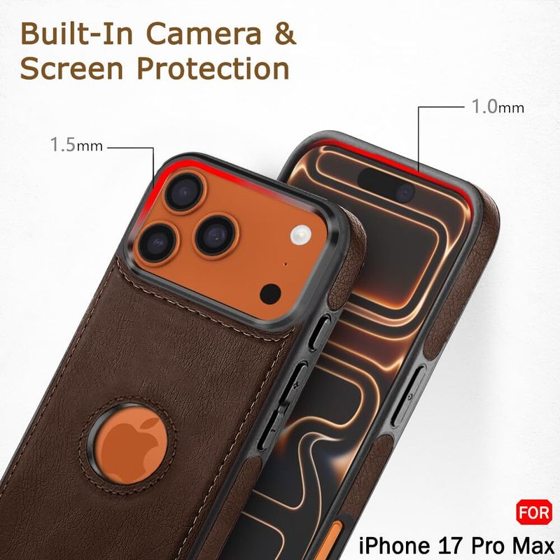 MOBILECASE Back Cover for Apple Iphone 17 Pro Max Brown - Image 4