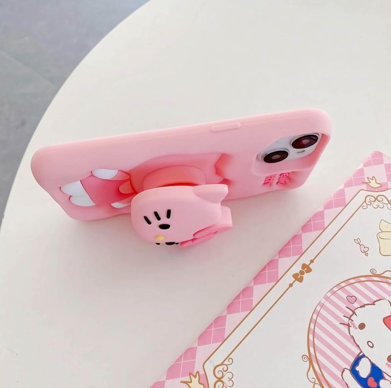 i S 3D Cartoon Hello Kitty Back Cover for iPhone 16 Pro Max (Pink) - Image 7