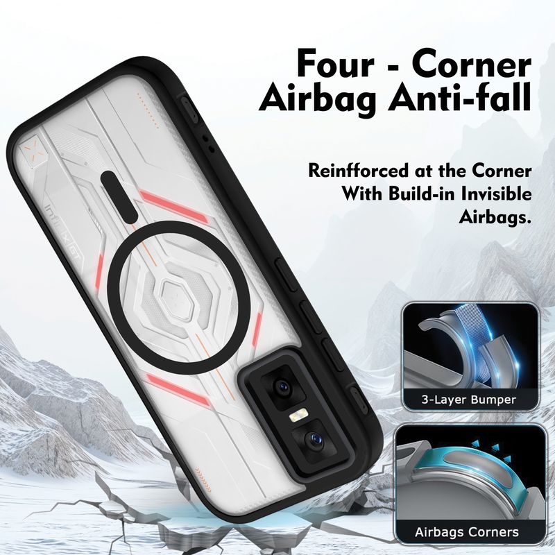 V-TAN Back Cover for Infinix GT 30 Pro (Black, Transparent) - Image 8