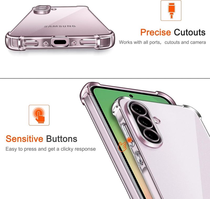 CLOVYR Back Cover for Samsung Galaxy A56 5G Bumper Silicon Transp...more - Image 5