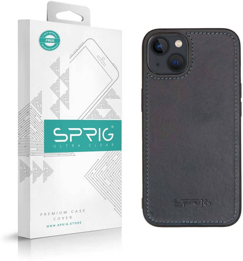 Sprig Back Cover for Apple iPhone 13, Apple iPhone 13, Apple iPhone 13 Blue, Hard Case, Leather, Pack of: 1