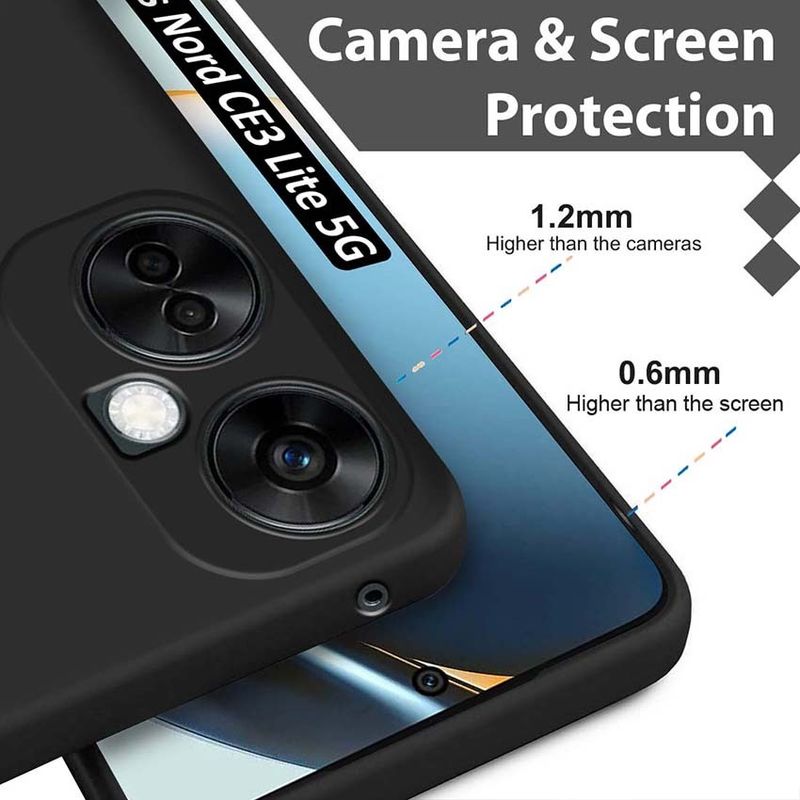 Nainz Back Cover for OnePlus Nord CE 3 Lite 5G Black - Image 5
