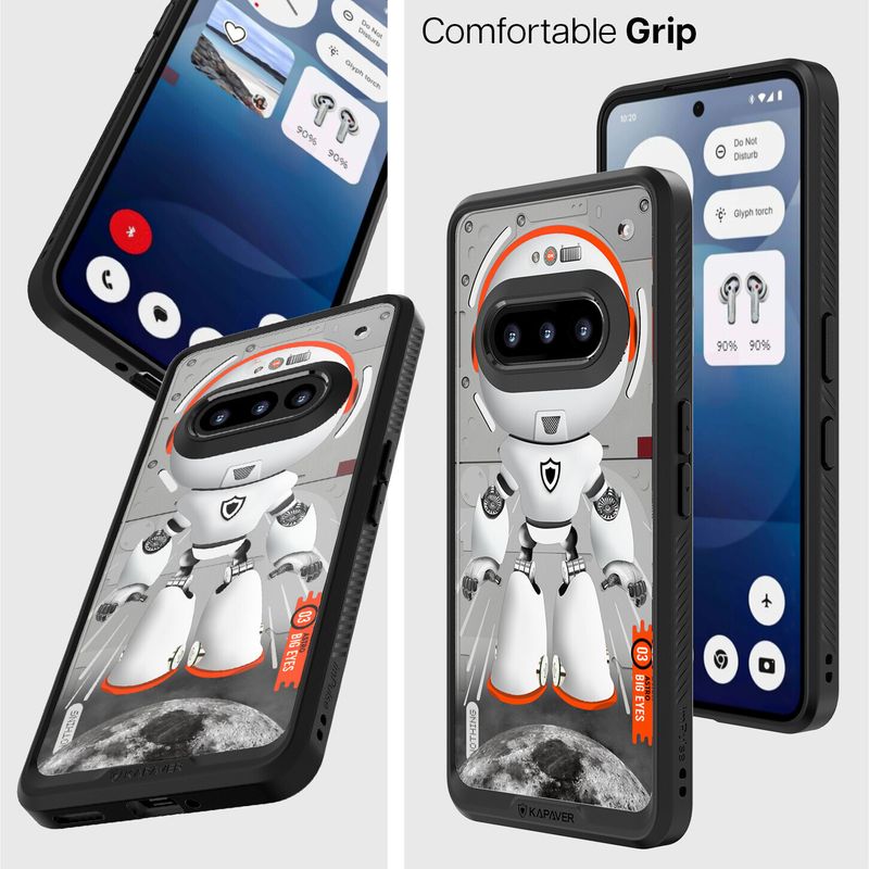 Kapaver Back Cover for Nothing Phone (3a) (Black, Shock Proof, Plastic, Polycarbonate, Pack of: 1) - Image 3